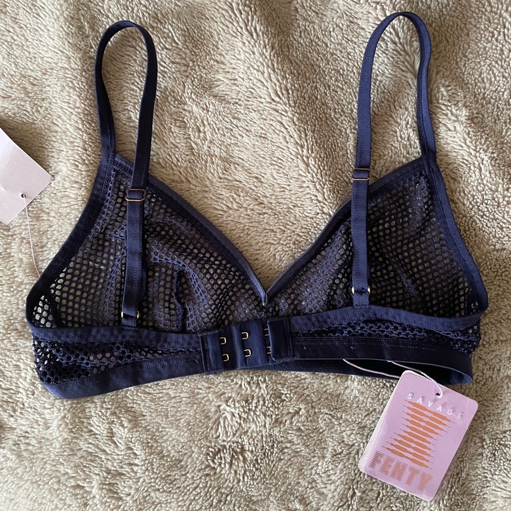 NWT Fenty Beauty Black Mesh Bralette - Picture 2 of 2